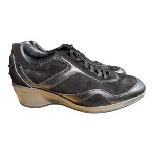 Tod's Lace up Wedge Sneaker Women size 38 US 8